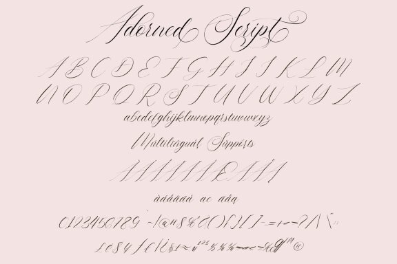 Adorned Script Font