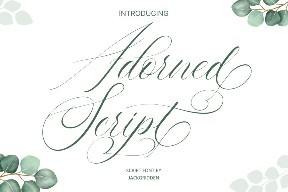 Adorned Script Font