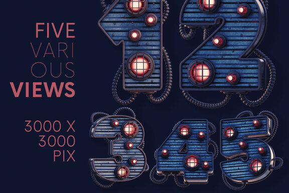 Steampunk Lights - 3D Lettering