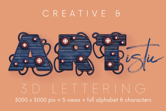 Steampunk Lights - 3D Lettering