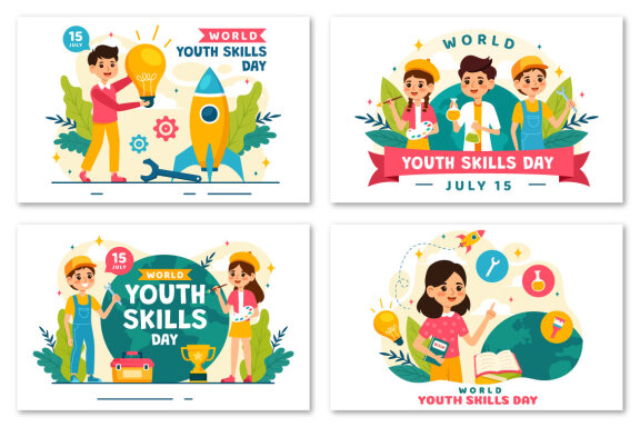 9 World Youth Skills Day Illustration