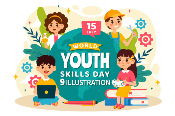 9 World Youth Skills Day Illustration