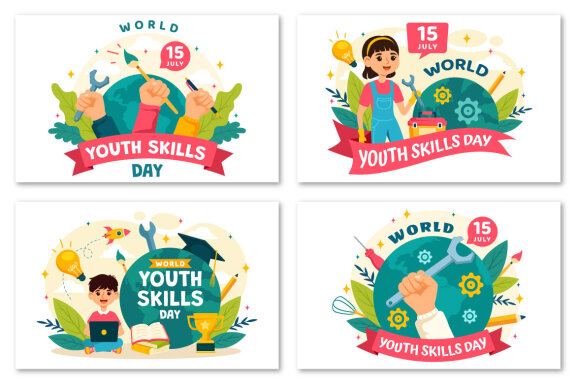 9 World Youth Skills Day Illustration