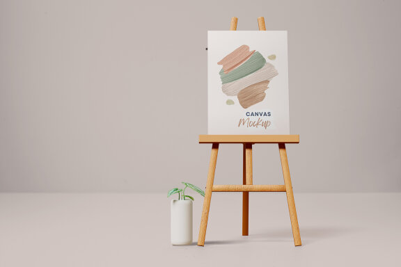 Easel Canvas Mockup