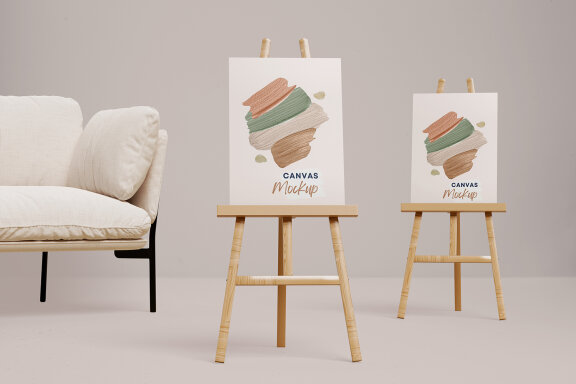 Easel Canvas Mockup