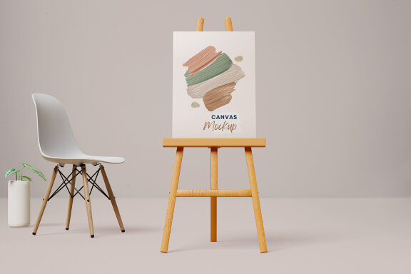 Easel Canvas Mockup