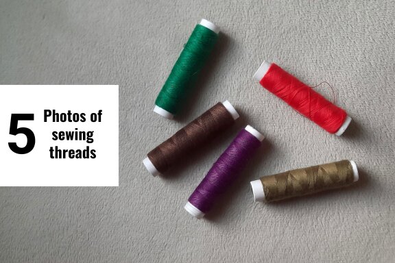 15 photos of sewing threads