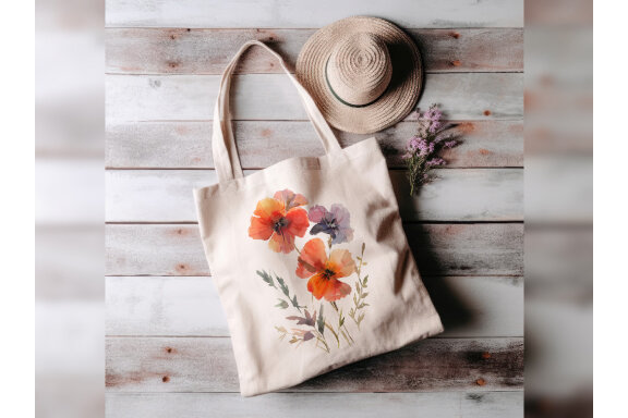 Watercolor Wild Flowers Clipart volume II