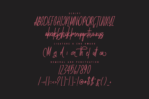 Autica Monthgel Monoline Script Sans Font Duo