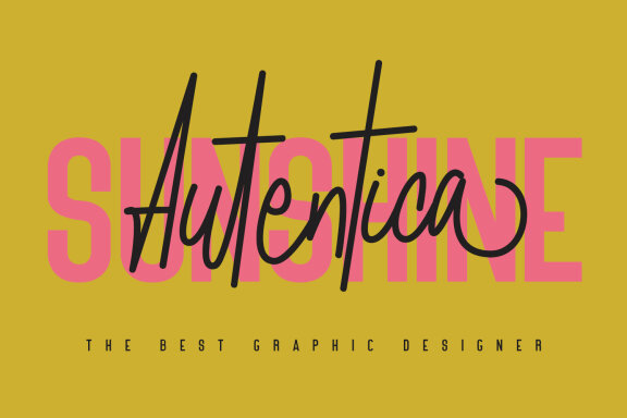 Autica Monthgel Monoline Script Sans Font Duo