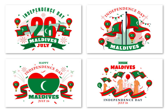 12 Maldives Independence Day Illustration