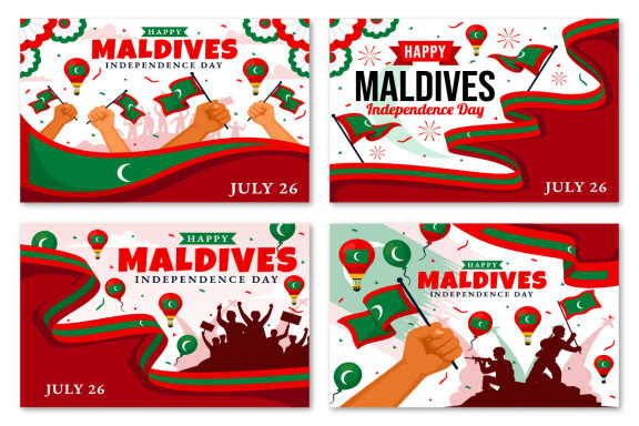 12 Maldives Independence Day Illustration