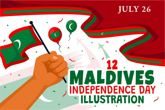 12 Maldives Independence Day Illustration