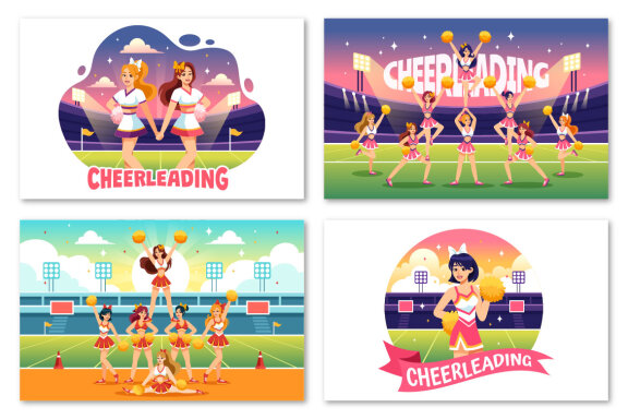 13 Cheerleader Girl Illustration