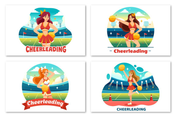 13 Cheerleader Girl Illustration