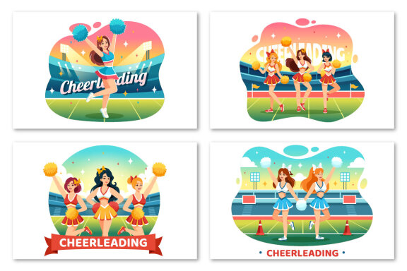 13 Cheerleader Girl Illustration
