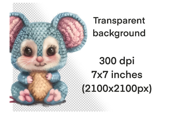 Crochet Farm Baby Animals PNG Bundle