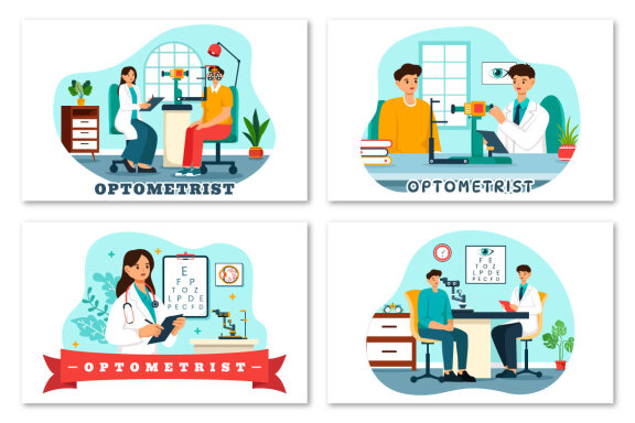 9 Optometrist Illustration