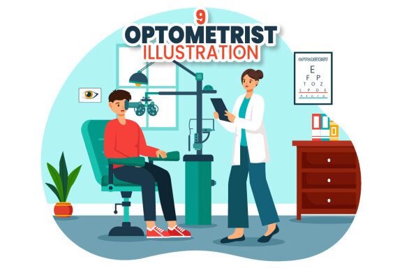 9 Optometrist Illustration