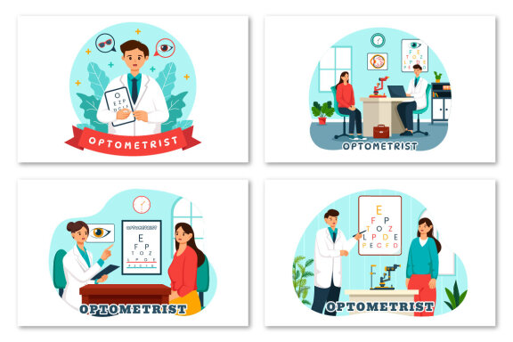 9 Optometrist Illustration