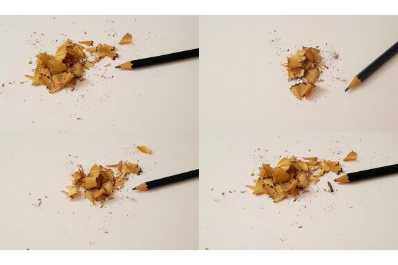 17 photos of sharpening leftovers