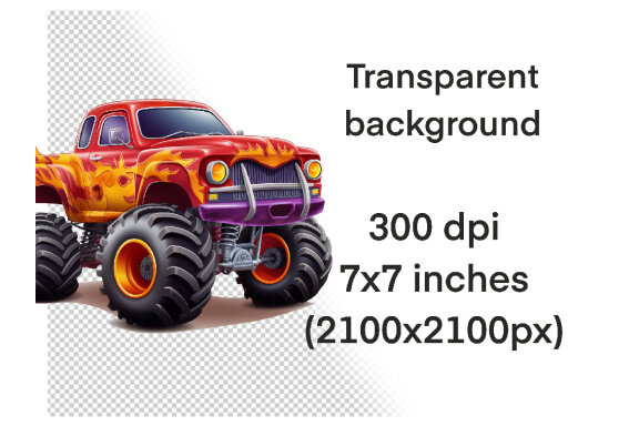 Monster Truck PNG Bundle