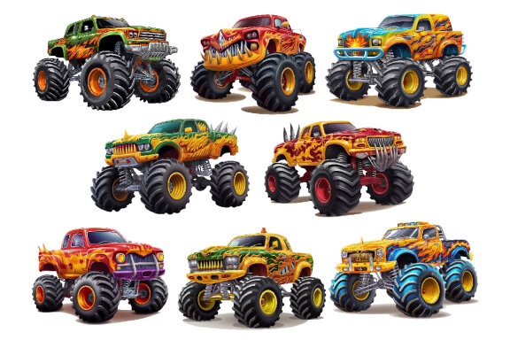 Monster Truck PNG Bundle