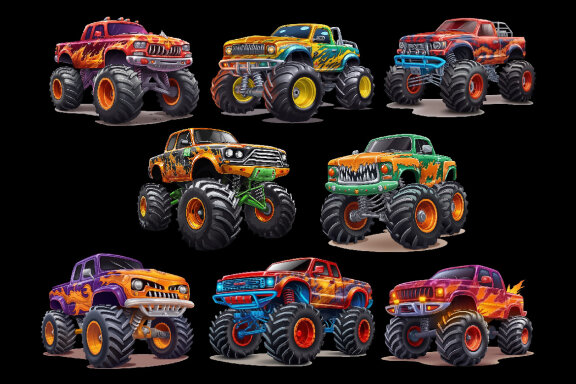 Monster Truck PNG Bundle