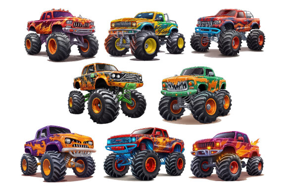 Monster Truck PNG Bundle