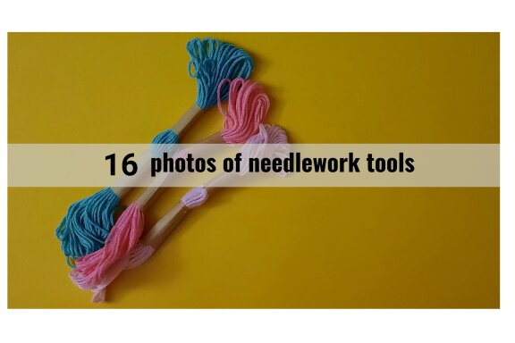 16 photos of needlework tools