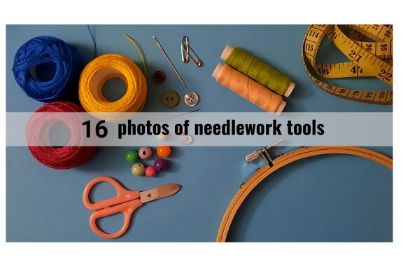 16 photos of needlework tools