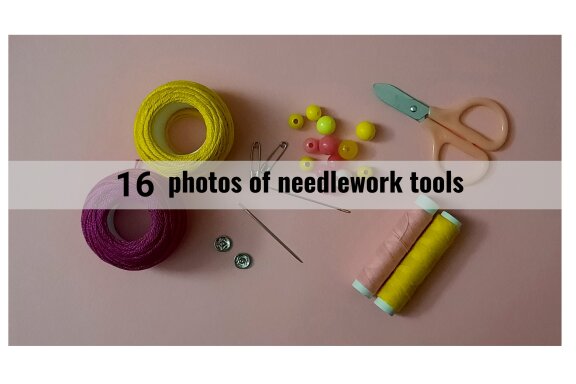 16 photos of needlework tools