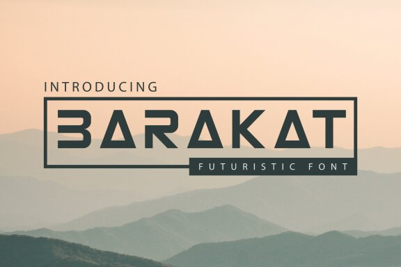 Barakat | Futuristic Font