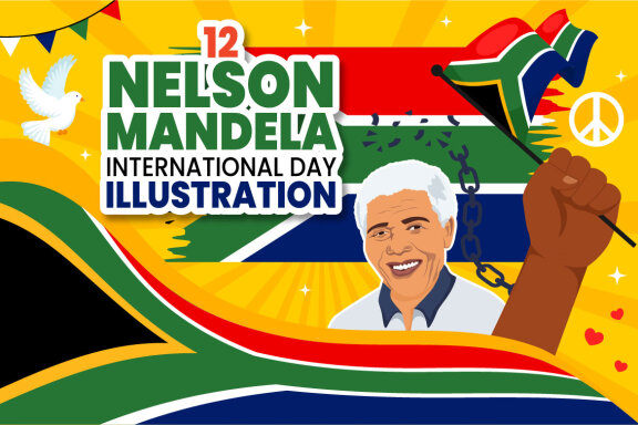 12 Nelson Mandela International Day Illustration