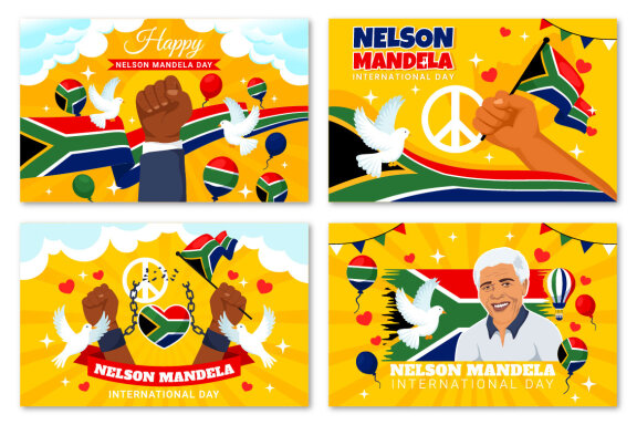 12 Nelson Mandela International Day Illustration