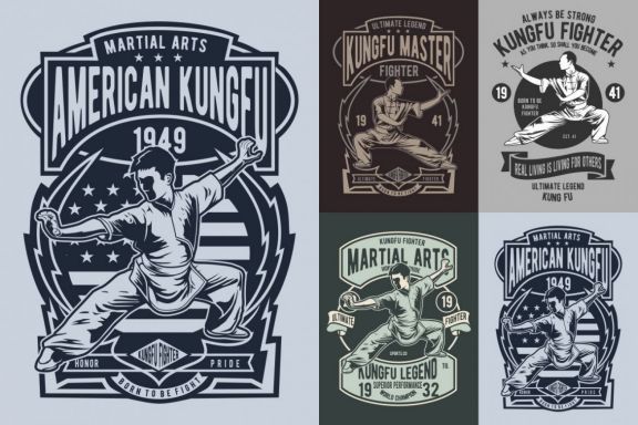 Kungfu Badge Design Set