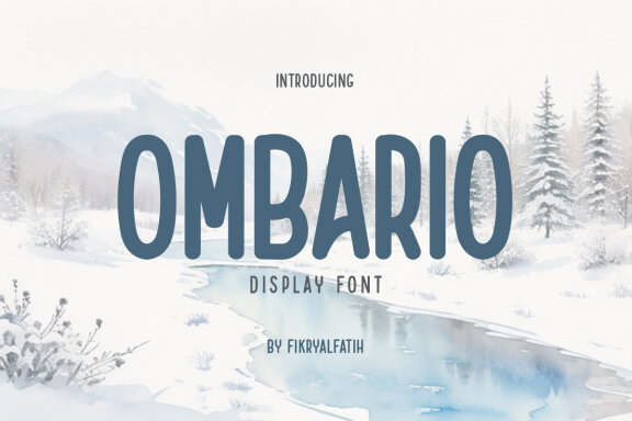 Ombario - Winter Display Font