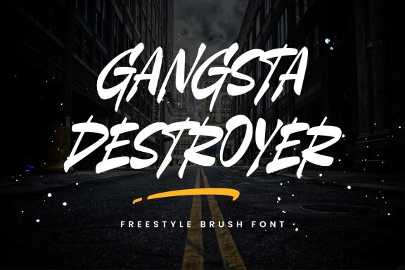 Gangsta Destroyer - Brush Font