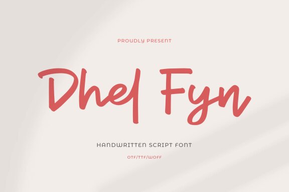 Dhel Fyn | Handwriting Script Font