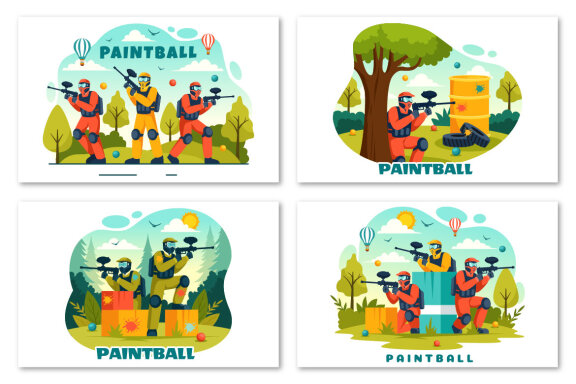 9  Paintball Game Illustration
