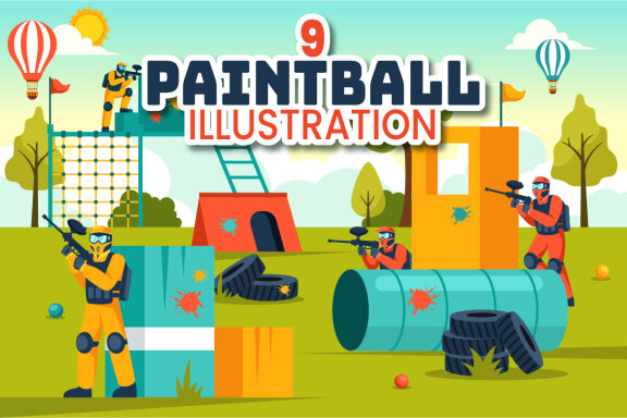 9  Paintball Game Illustration