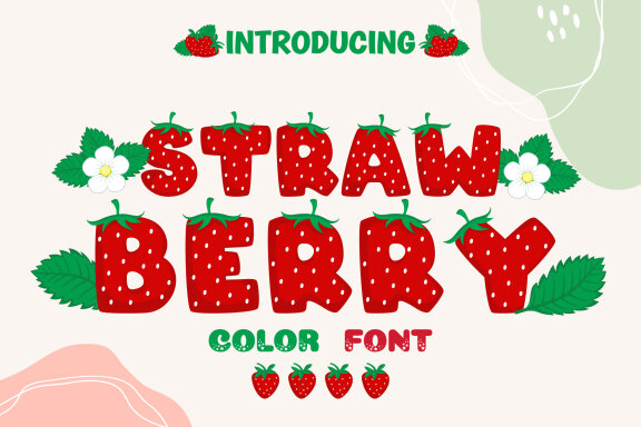 Strawberry Color Font