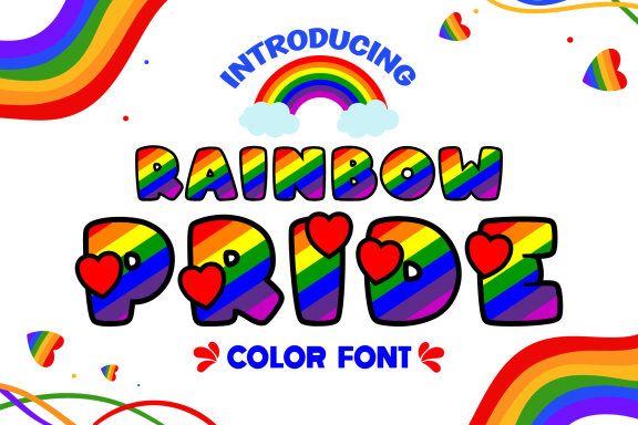 Rainbow Pride Color fonts