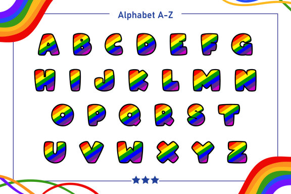 Rainbow Pride Color fonts