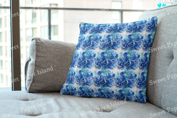 8 FREE Digital Papers - Blue Water Creatures