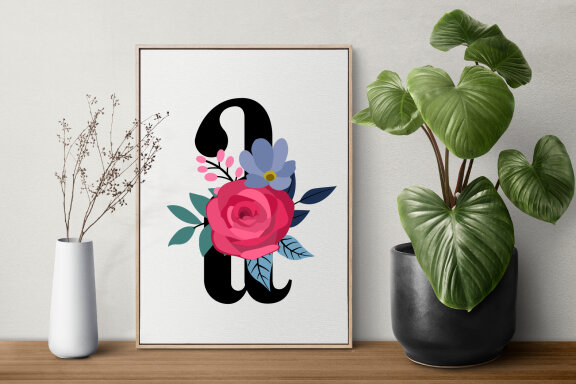 Floral Monogram Color Fonts