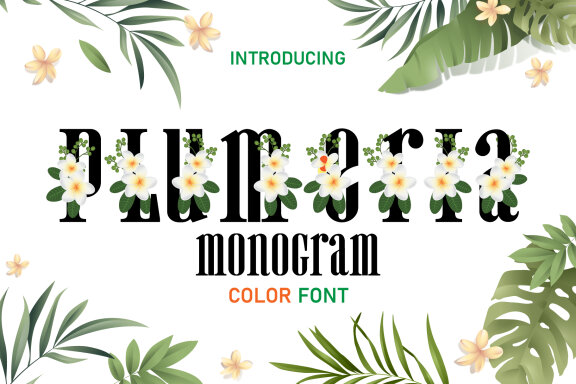 Plumeria Monogram Color Fonts