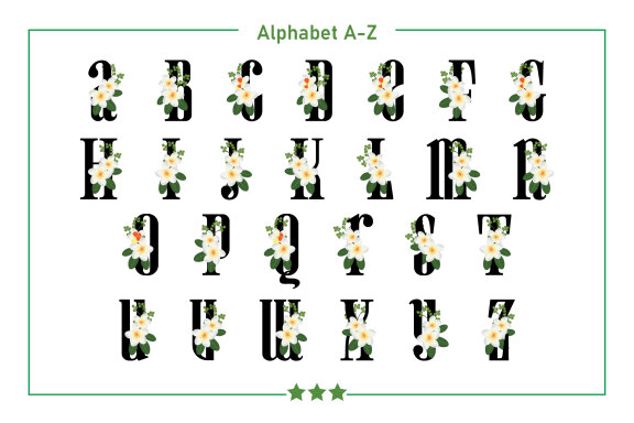 Plumeria Monogram Color Fonts