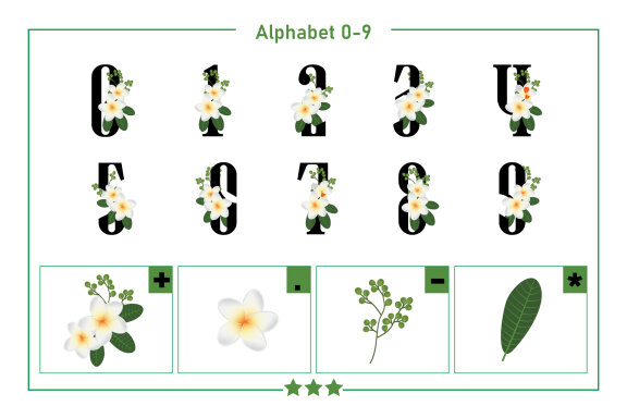 Plumeria Monogram Color Fonts