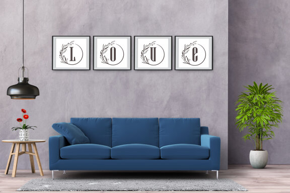 Aurora Leaf Circle Monogram Fonts